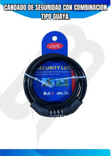 Cargar imagen en el visor de la galería, CANDADO DE SEGURIDAD CON COMBINACION TIPO GUAYA.
