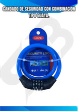 Cargar imagen en el visor de la galería, CANDADO DE SEGURIDAD CON COMBINACION TIPO GUAYA.
