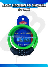 Cargar imagen en el visor de la galería, CANDADO DE SEGURIDAD CON COMBINACION TIPO GUAYA.
