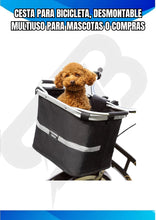 Cargar imagen en el visor de la galería, CESTA PARA BICICLETA, DESMONTABLE MULTIUSO PARA MASCOTAS O COMPRAS
