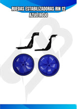 Cargar imagen en el visor de la galería, RUEDAS ESTABILIZADORAS RIN 12 AZUL/ROJO
