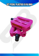 Cargar imagen en el visor de la galería, SET PEDAL PLASTICO 9/16 BMX (COLORES)
