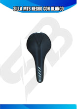 Cargar imagen en el visor de la galería, SILLA MTB NEGRO CON BLANCO

