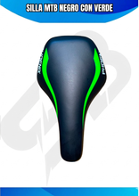 Cargar imagen en el visor de la galería, SILLA MTB NEGRO CON VERDE
