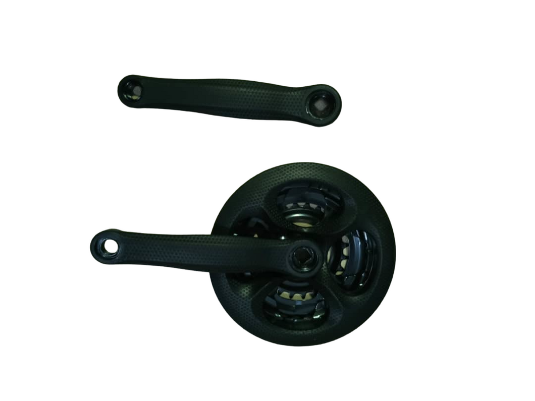 PLATO TRIPLE HIERRO C/PROTECTOR 24/34/42T CUADRANTE HIERRO PLASTIFICADO NEGRO BITTELI