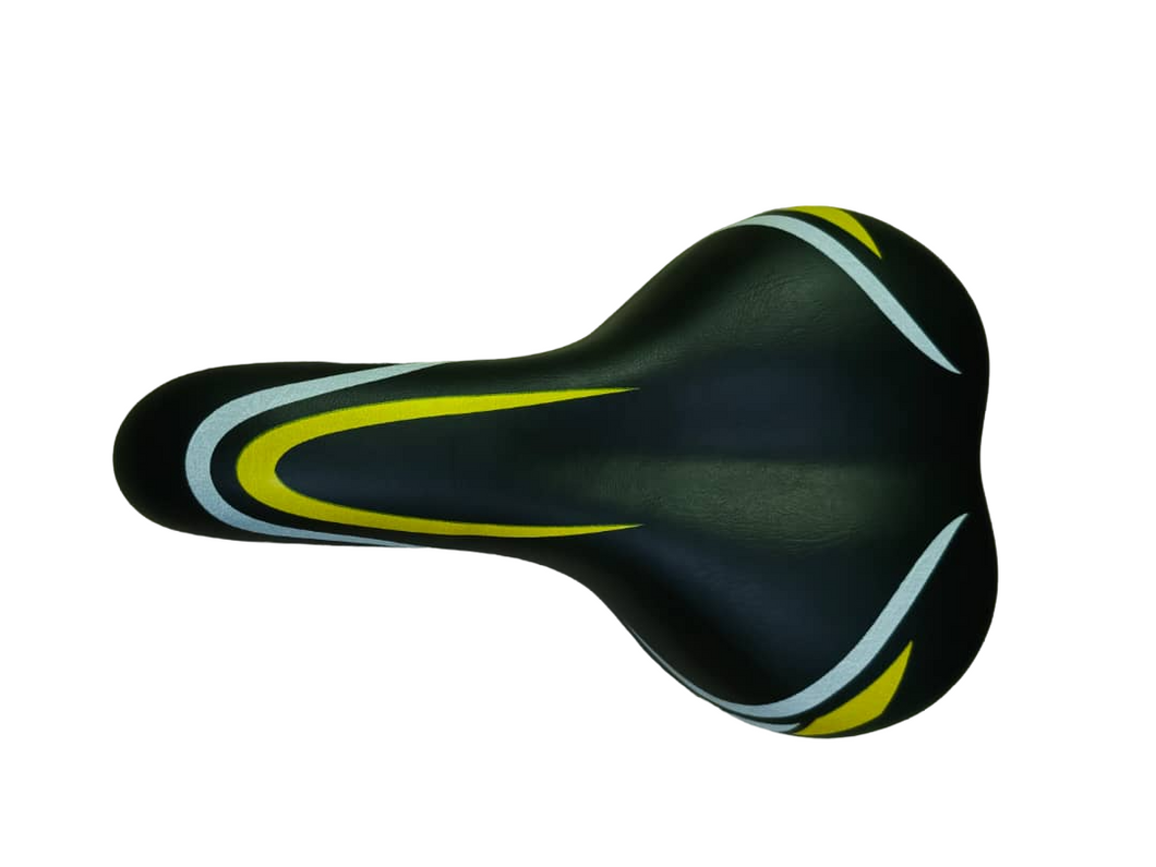 SILLA MTB  NEGRO CON AMARILLO