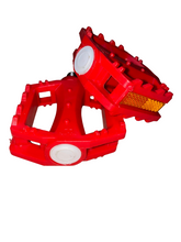 Cargar imagen en el visor de la galería, SET PEDAL PLASTICO ROSCA FINA 1/2 BMX JUNIOR
