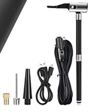 Cargar imagen en el visor de la galería, COMPRESOR DE AIRE MINI PORTATIL CON PANTALLA DIGITAL, RECARGABLE, CON LINTERNA, BASE PARA BICICLETA, 150PSI
