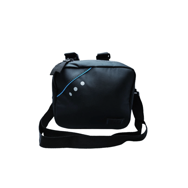 BOLSO PARA MANUBRIO MOD02 NEGRO CON CORREA MULTIUSO