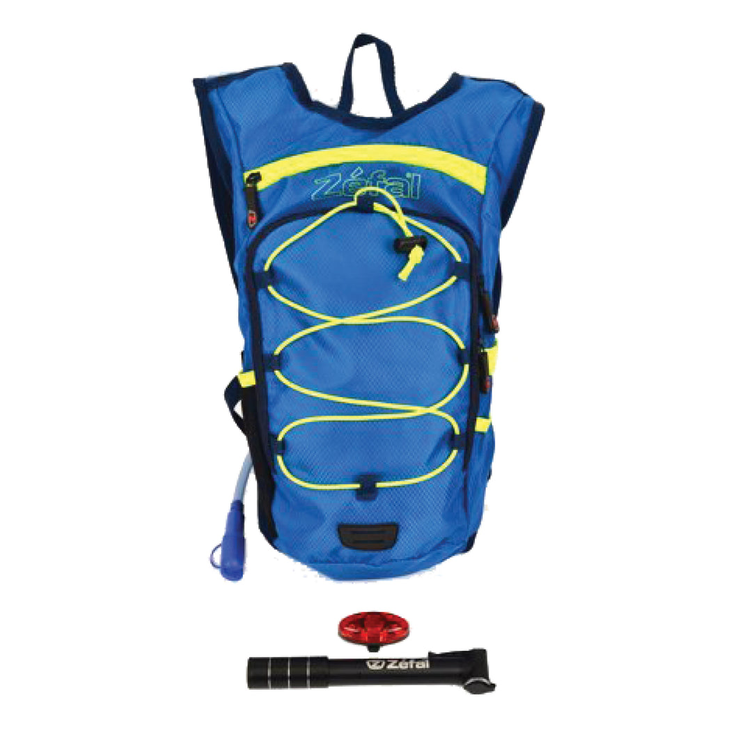 MORRAL DE HIDRATACIÓN ZEFAL 2.0L CON BOMBA Y LUZ DE REGALO