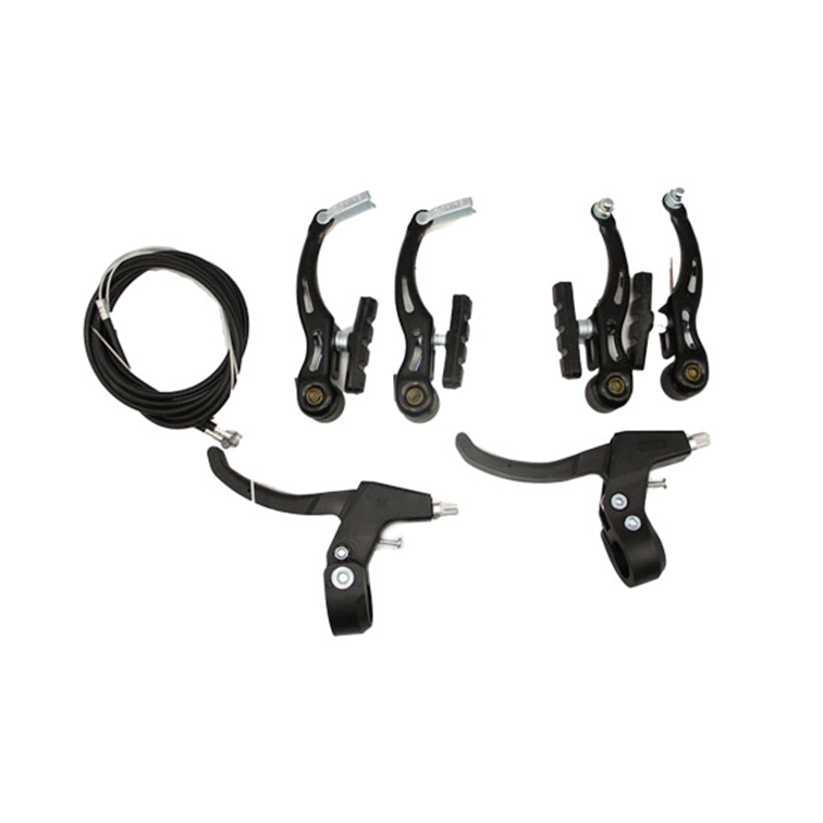 SET FRENOS V-BRAKE PLASTIFICADO NEGRO